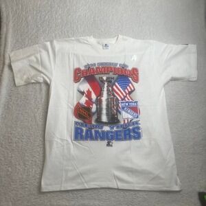 Vintage starter New York rangers Stanley cup champions tshirt 1994 nhl‎ xl